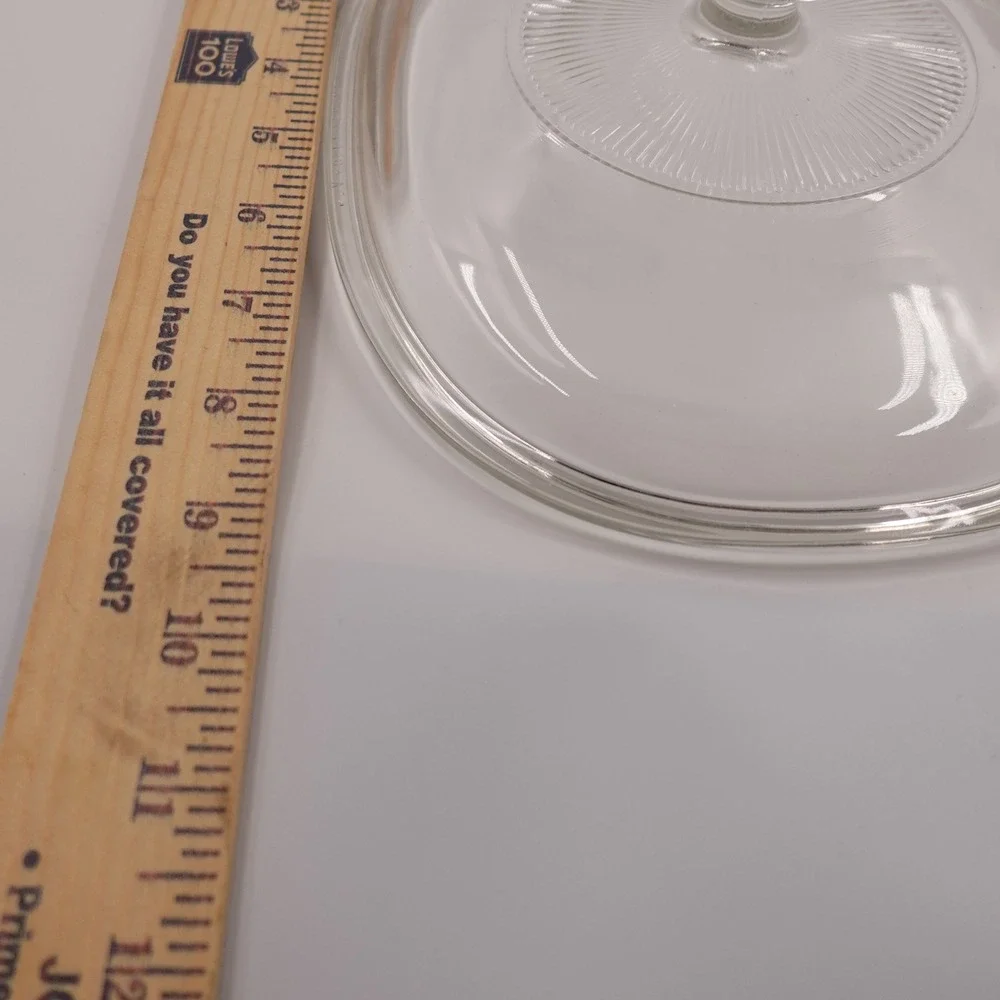 Pyrex F12C Oval Glass Lid ONLY For Corning Ware French White Baking Dish 9x7